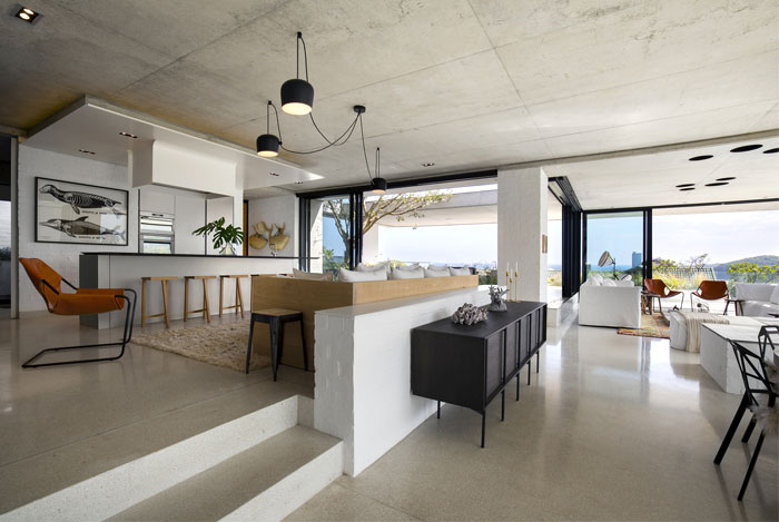 Living Room with Open Kitchen