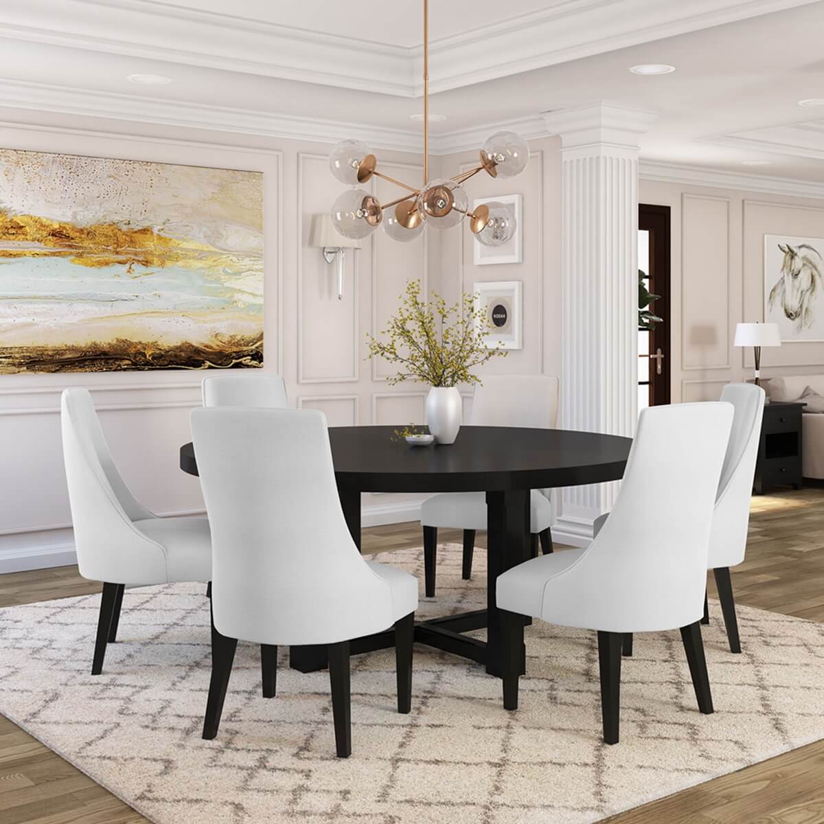 Round vs Rectangular Dining Room