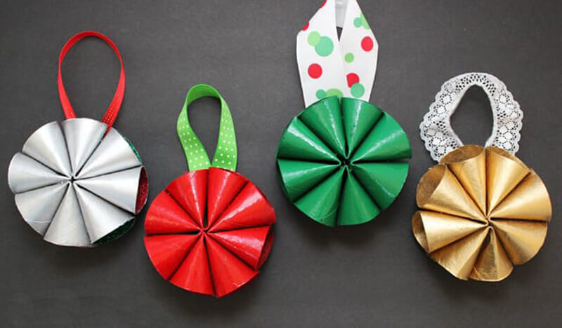 Christmas Ornaments with Toilet Paper