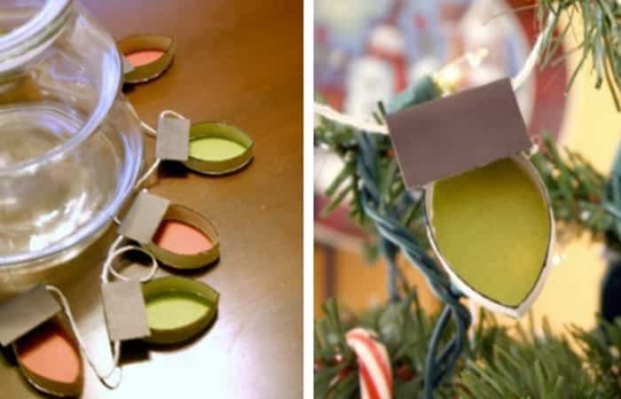 Christmas Ornaments with Toilet Paper